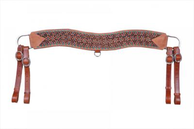 Floral Tooled Leather Tripping Collar