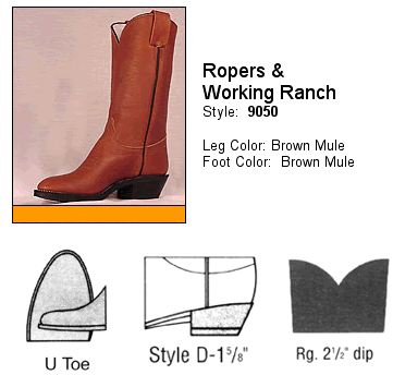 Olathe Boots Ropers and Working Ranch 9050