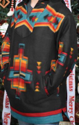 Black Southwest Fleece Pullover