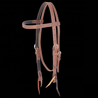 Lined & Double Stitched Browband Headstall