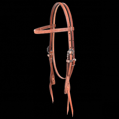 Cowboy Antique Copper Browband Headstall