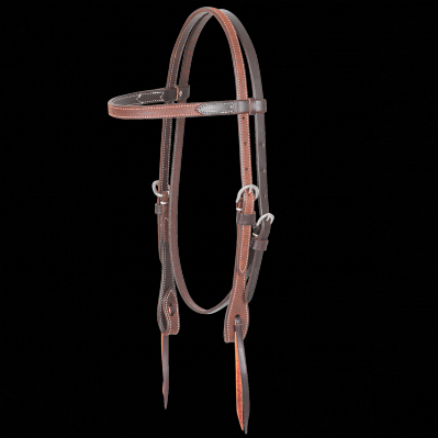 Chestnut Roughout Browband Headstall