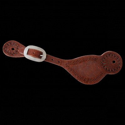 Tombstone Spur Strap w/ chocolate roughout