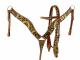 Painted Sunflower Browband Headstall and Breastcollar Set